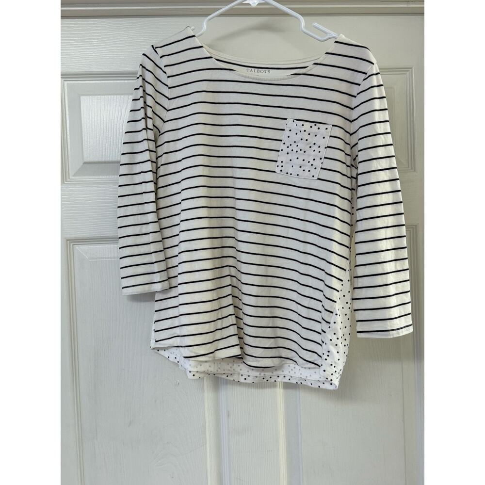 Talbots Striped & polka dot long-sleeve top
